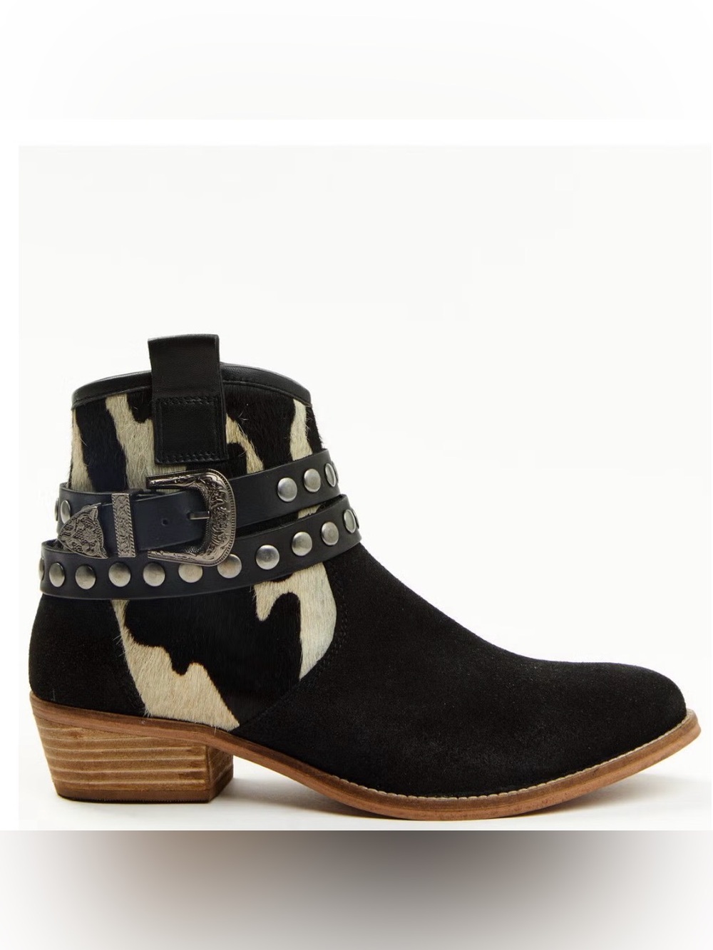 Shyanne Women's Bess Cow Print Western
Booties - Round Toe sz 9